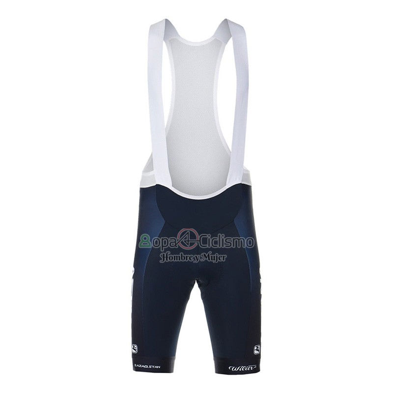 Astana Qazaqstan Team Ropa Ciclismo Culotte Corto 2023 Mangas Cortas Blanco